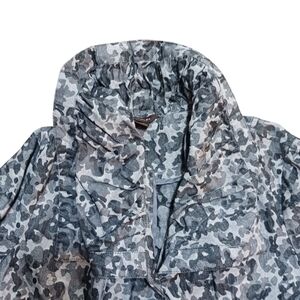 Camo Jacket Blazer Pockets large Gray Black Oversize Structured Avant Garde